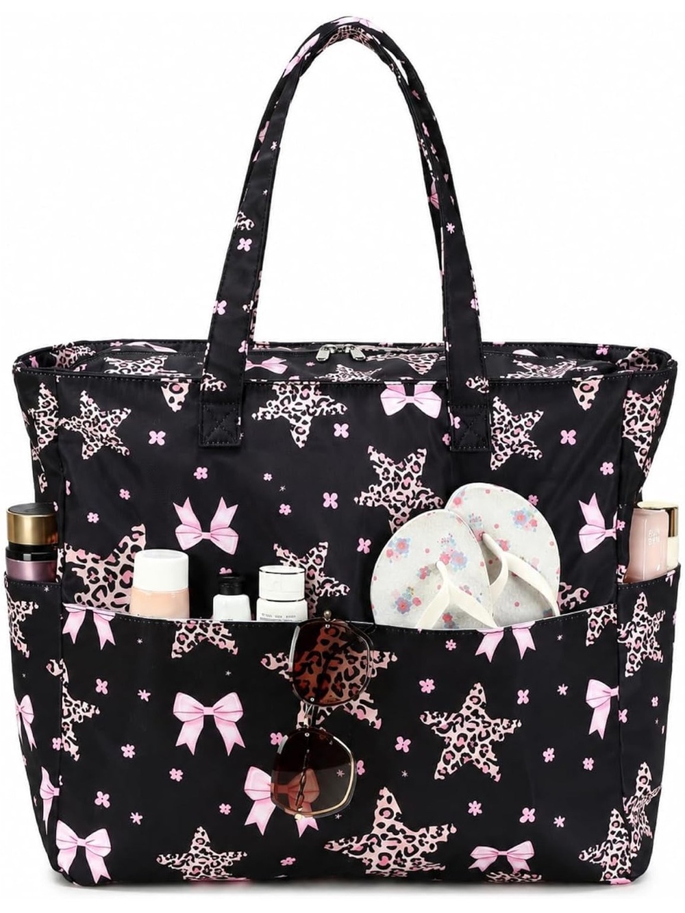 Rockin’ Pink Star & Bow Tote Bag